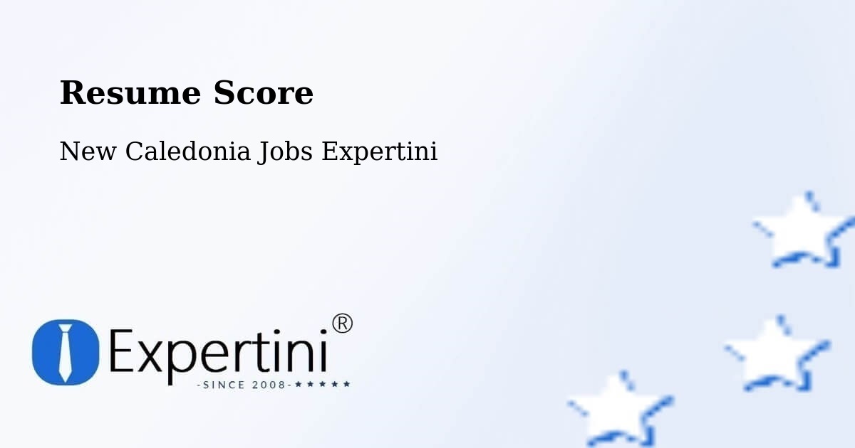 Resume Score & Job Description Match Tool – La Conception - New Caledonia Jobs Expertini